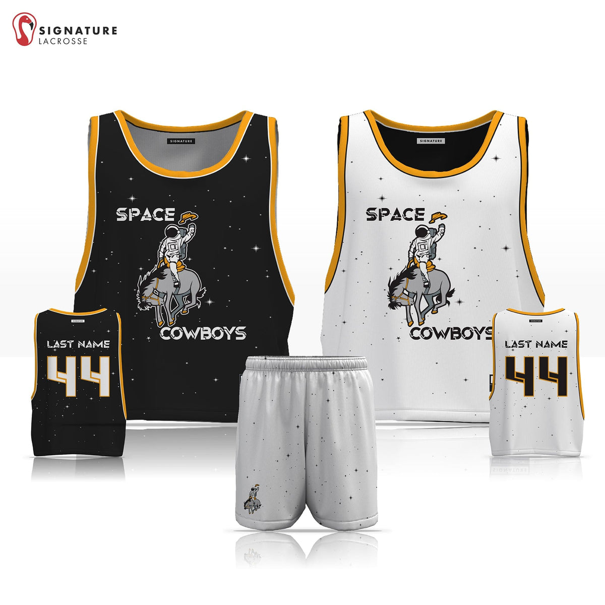 Space Cowboys Lacrosse Men's 2 Piece Pro Game Package: High School Signature Lacrosse