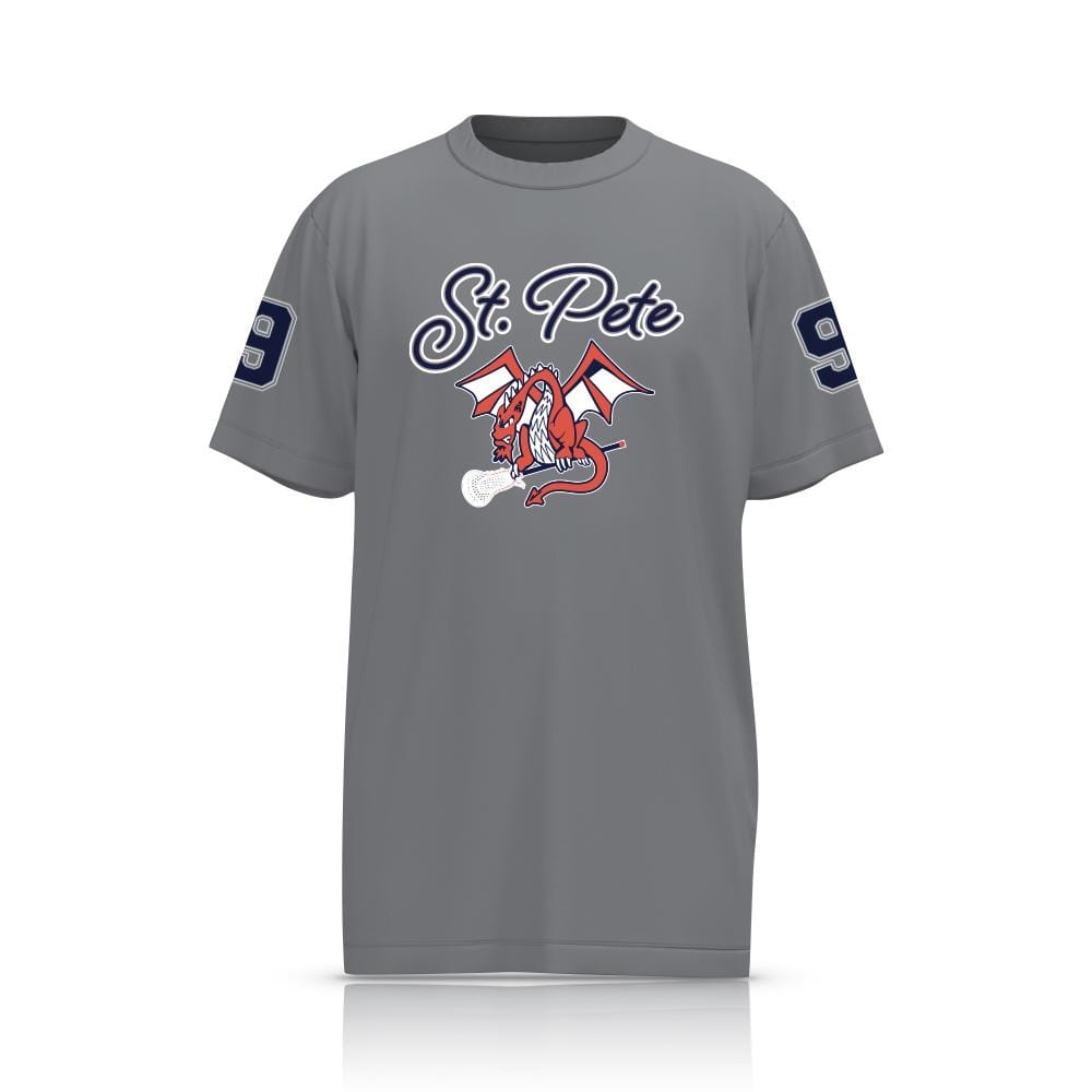 St Petersburg Lacrosse Club 2.0 Unisex Performance Short Sleeve Shooting Shirt - Basic 2.0:U12 Girls Signature Lacrosse