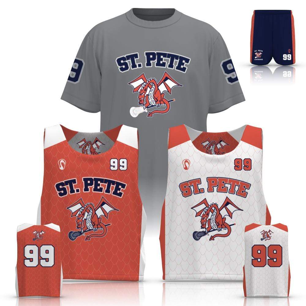 St Petersburg Lacrosse Club Men's 3 Piece Game Package - Basic 2.0:U8 Boys Signature Lacrosse