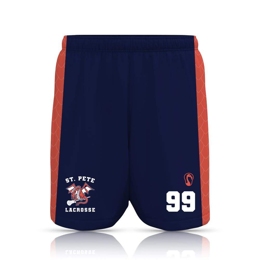 St Petersburg Lacrosse Club Men's Performance Game Shorts - Basic 2.0:U10 Boys Signature Lacrosse