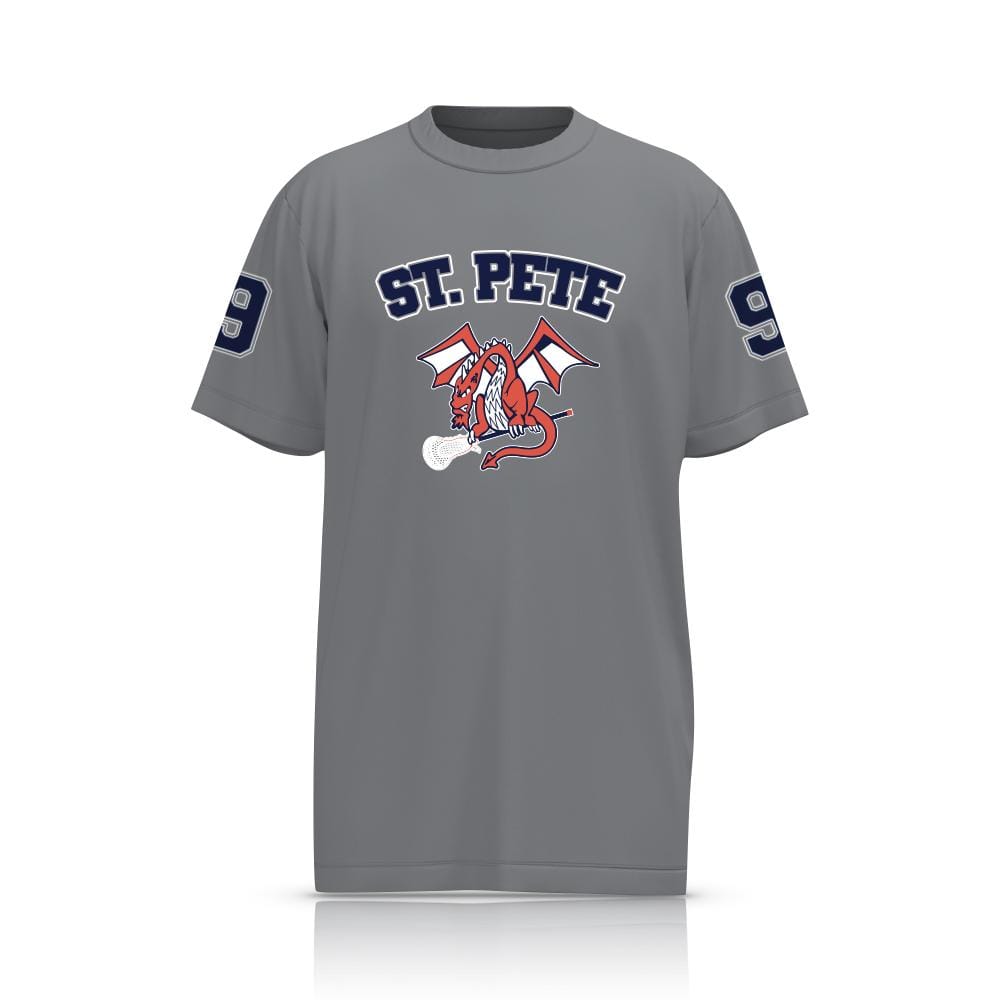 St Petersburg Lacrosse Club Unisex Performance Short Sleeve Shooting Shirt - Basic 2.0:U8 Boys Signature Lacrosse