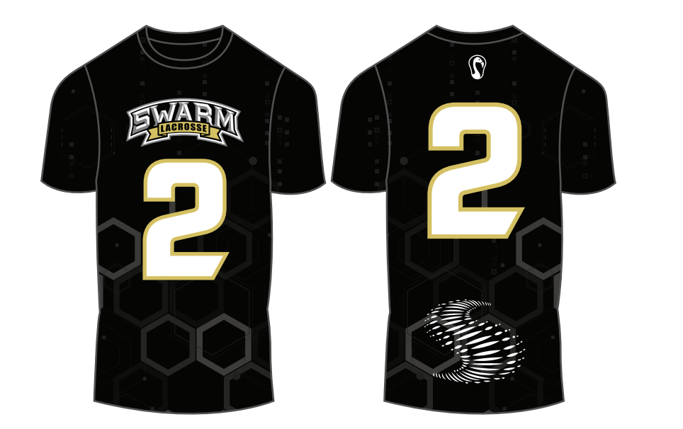 Swarm Lacrosse Pro Short Sleeve Shooting Shirt:Swarm High School Signature Lacrosse