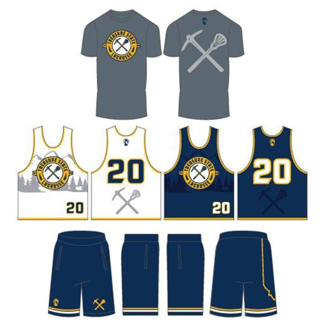 Treasure State Lacrosse Men's Performance 3 Piece Game Package - Basic:Boys 2027 Signature Lacrosse