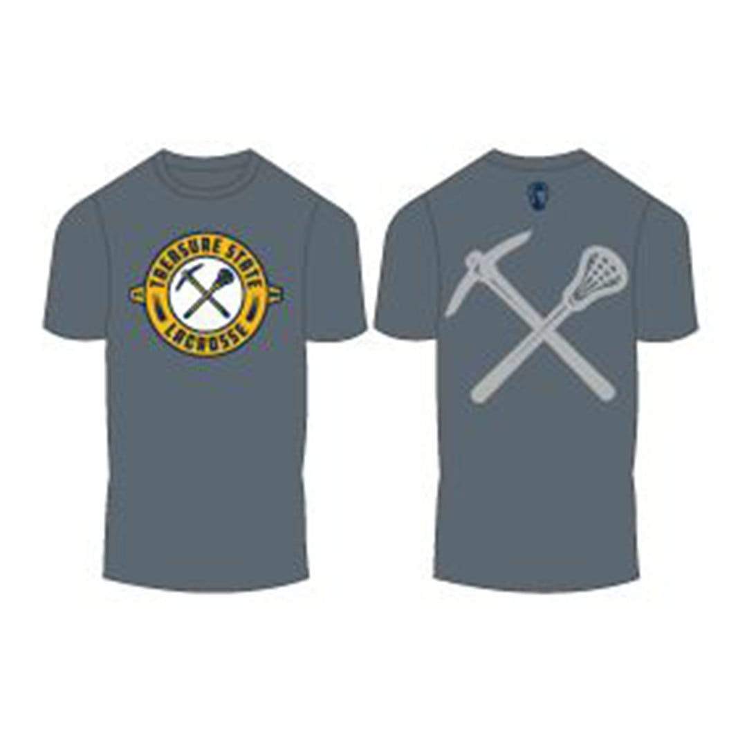Treasure State Lacrosse Men's Performance Game Short Sleeve Shooter Shirt - Basic:Boys 2027 Signature Lacrosse