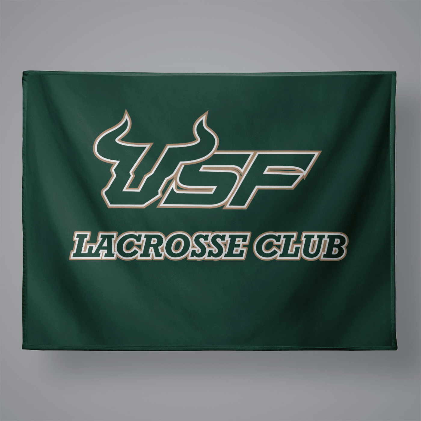 USF Men's Lacrosse Club Large Plush Throw Blanket Signature Locker