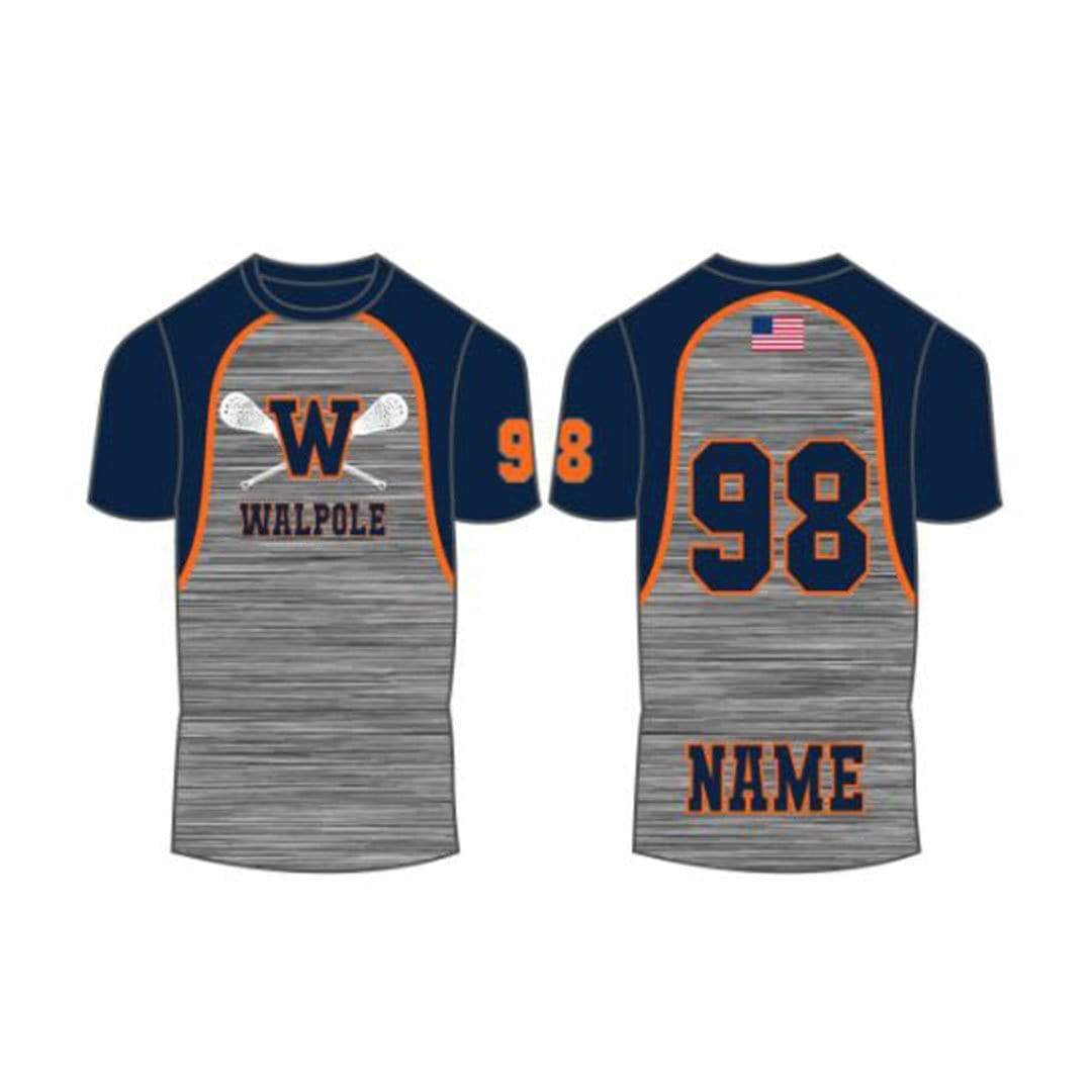 Walpole Youth Lacrosse Men's Performance Short Sleeve Shooter Shirt (Sold Seperately):Grade 1 Signature Lacrosse