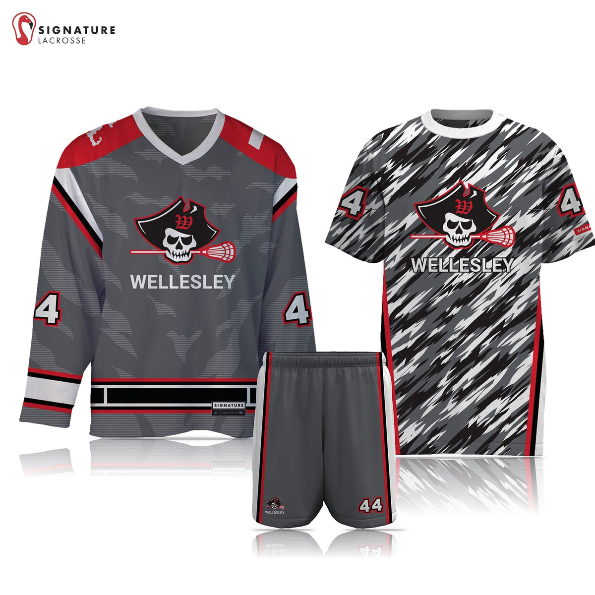Wellesley Lacrosse Men's 3 Piece Player Box Game Package: Grade 11 Signature Lacrosse