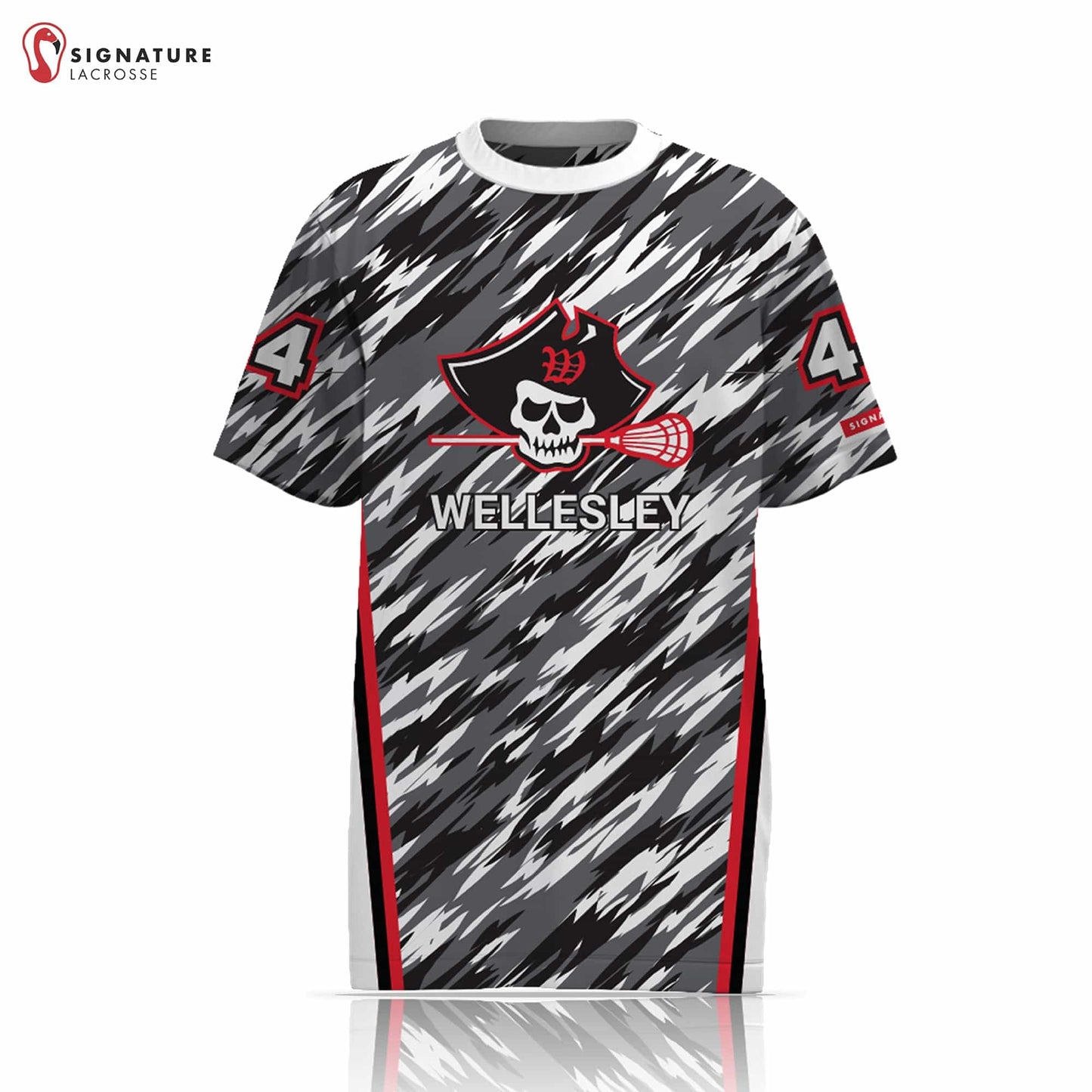 Wellesley Lacrosse Men's Player Short Sleeve Shooter Shirt: Grade 6 Signature Lacrosse