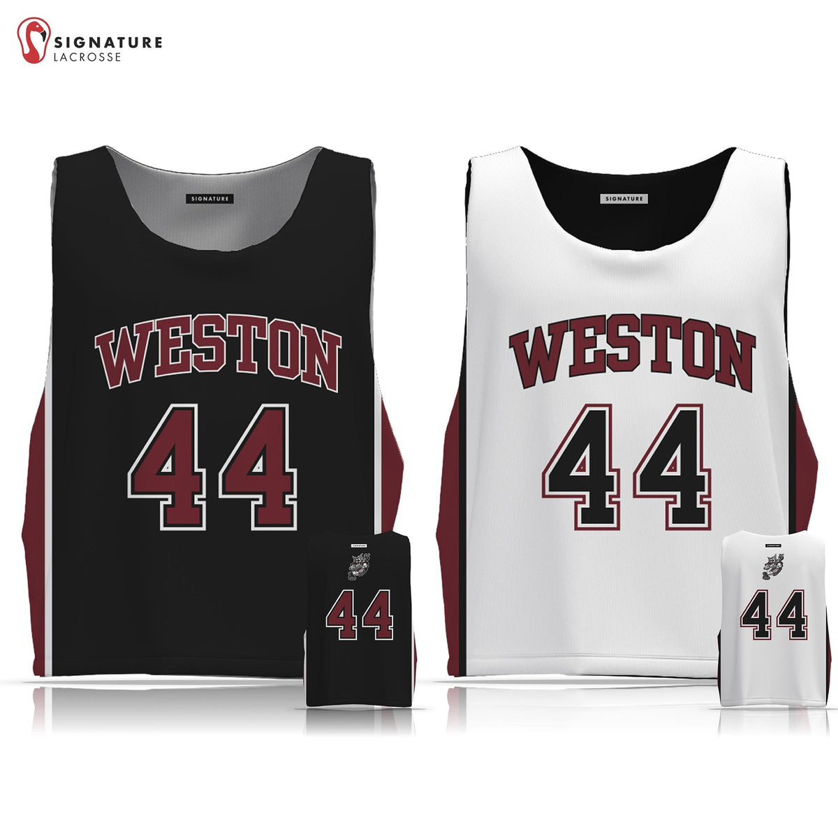 Weston Youth Lacrosse Men's Reversible Game Pinnie: Grade 1-2 Signature Lacrosse