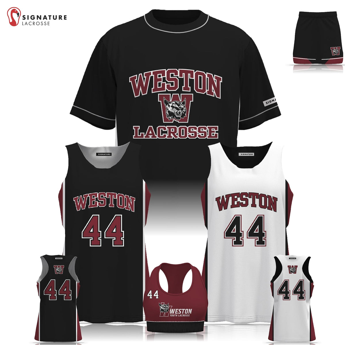 Weston Youth Lacrosse Women's 3 Piece Player Game Package: Grade 1-2 Signature Lacrosse