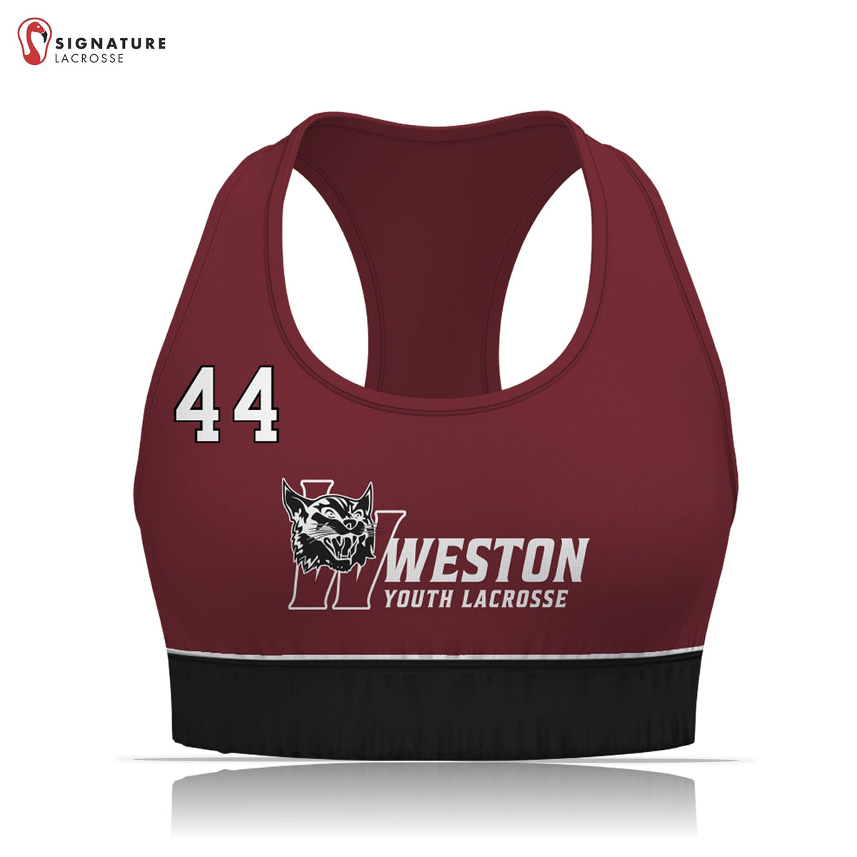 Weston Youth Lacrosse Women's Sports Bra: Grade 5-6 Signature Lacrosse