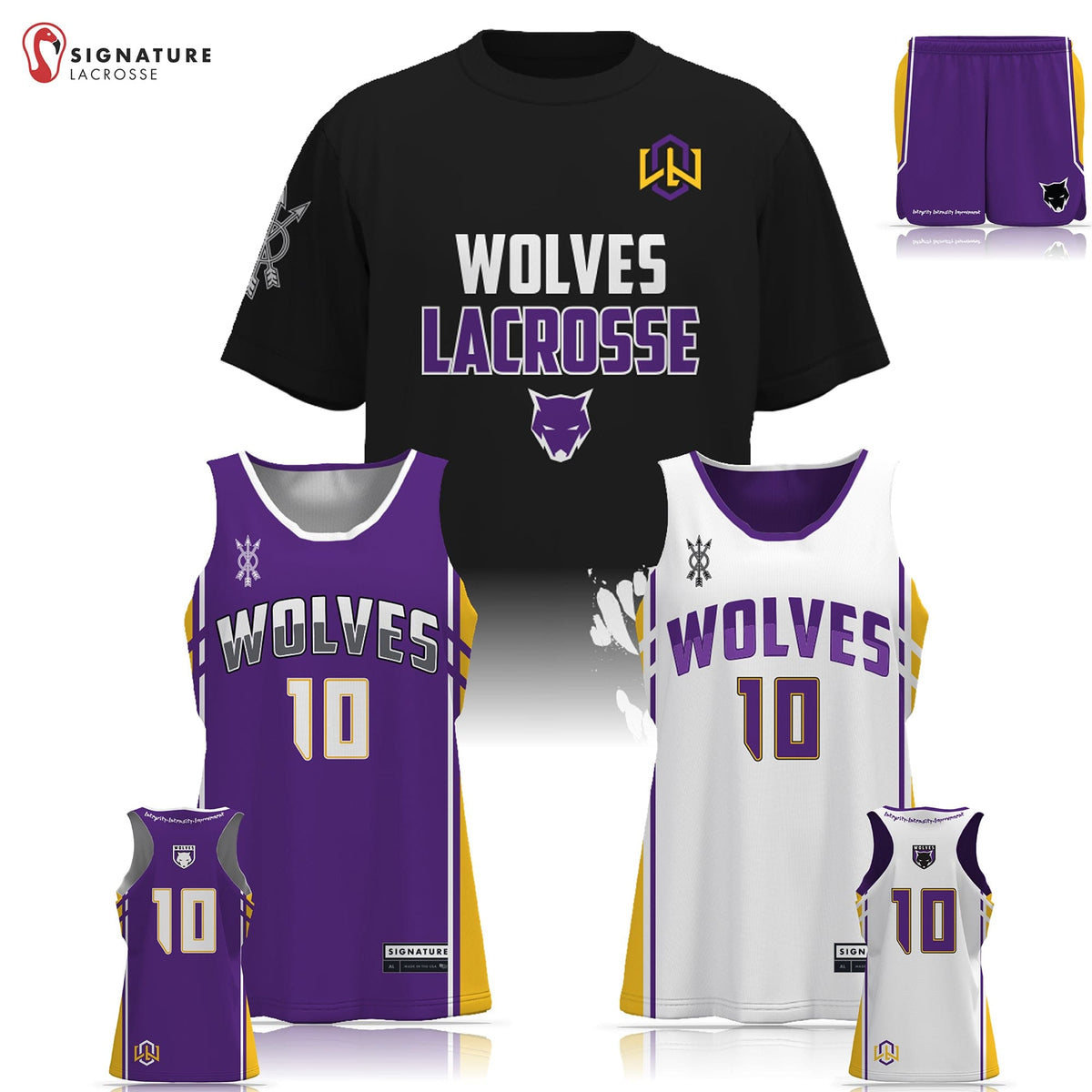 Wolves Lacrosse Club Women's 3 Piece Game Package: Wolves Lacrosse Signature Lacrosse