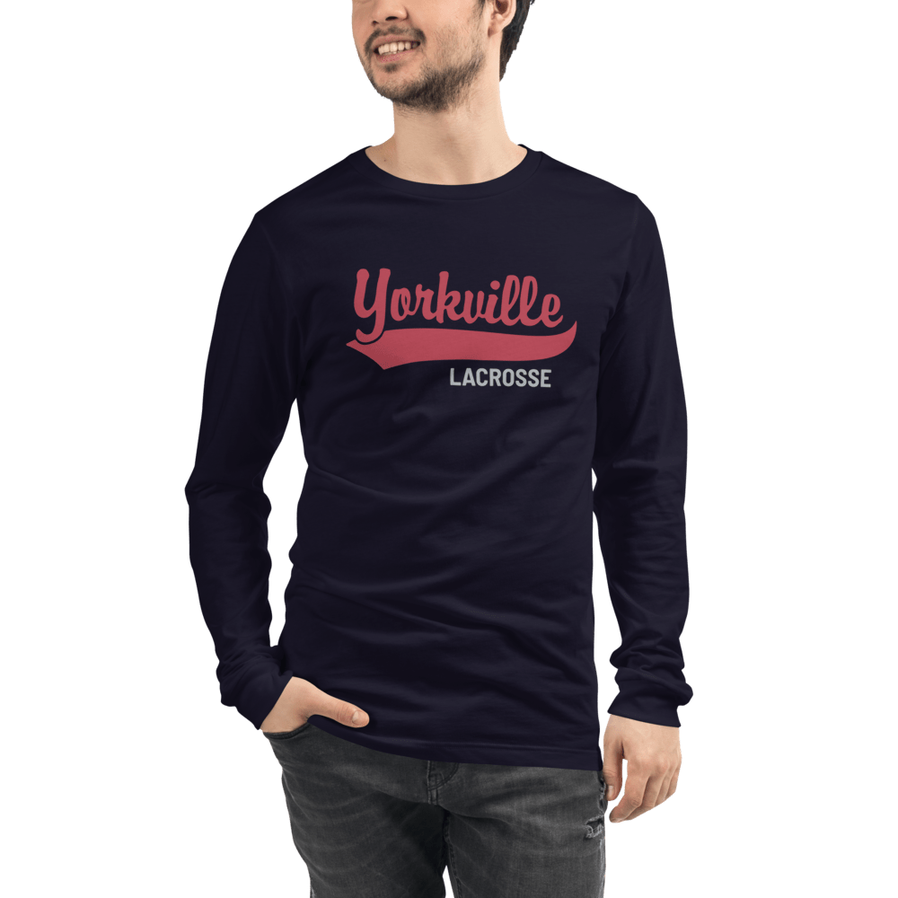Yorkville Lacrosse Adult Premium Long Sleeve T -Shirt Signature Lacrosse