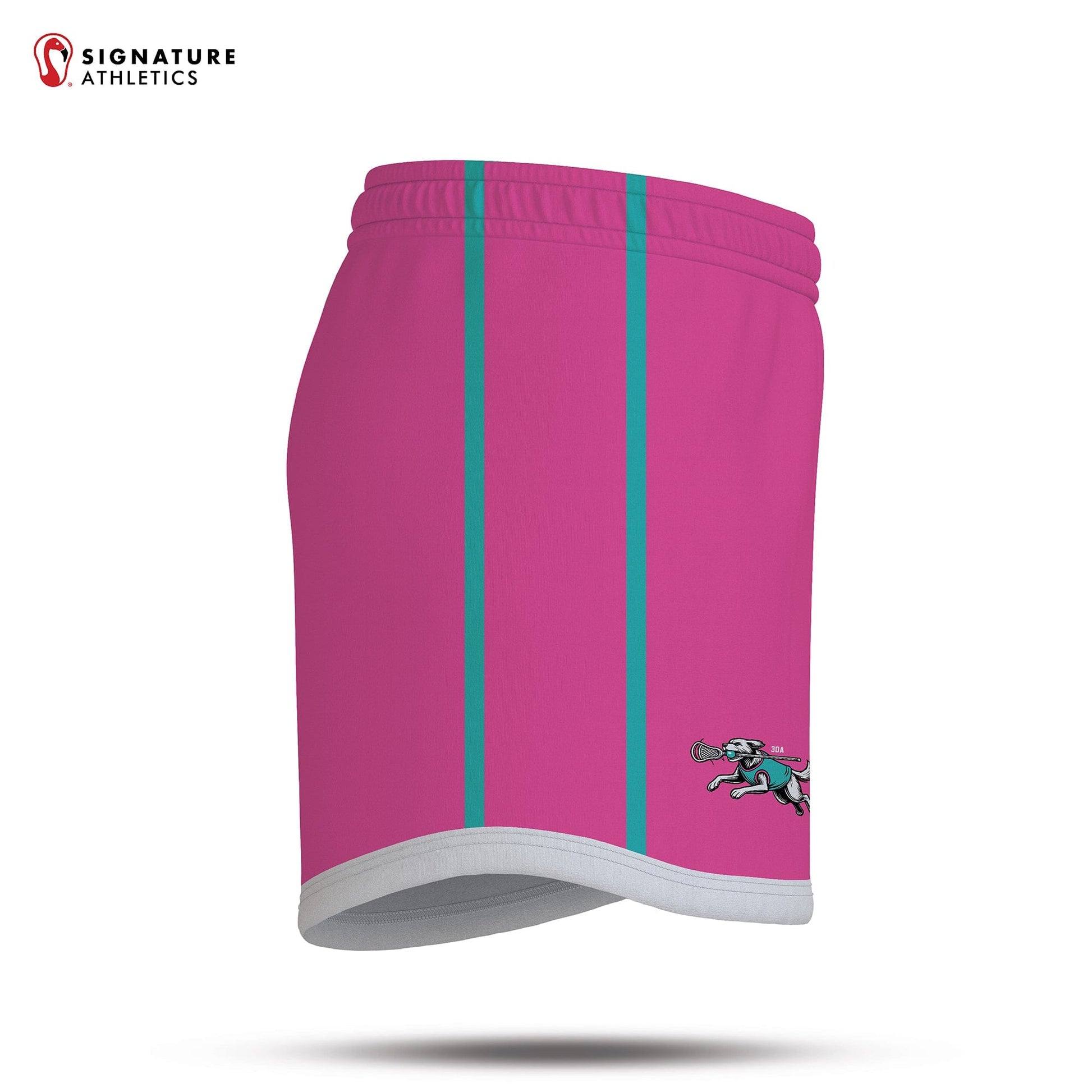 30A Birddogs Lacrosse Women's Pink Game Shorts Signature Lacrosse