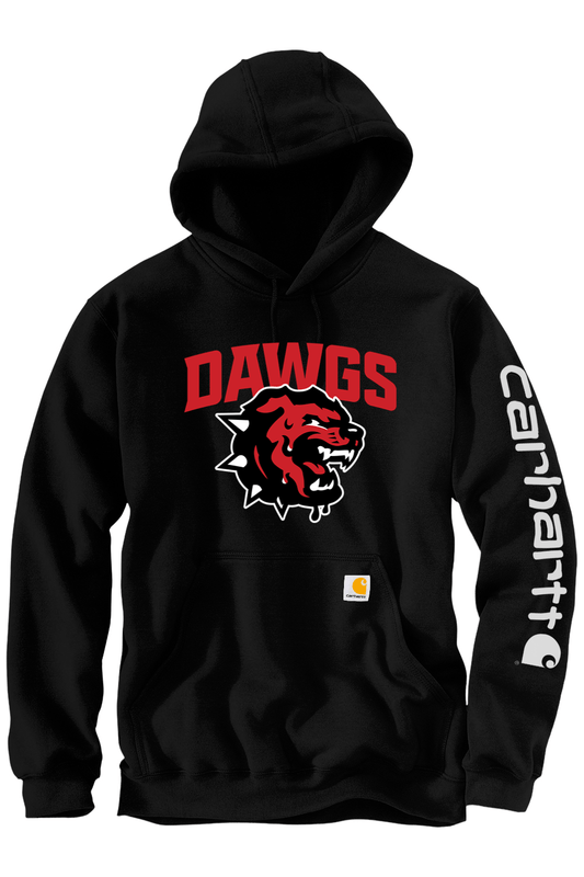 3D Mud Dawgs Box LC Carhartt Midweight Hooded Logo Sweatshirt Signature Lacrosse