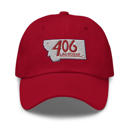 406 Lacrosse Embroidered Dad Hat Signature Lacrosse