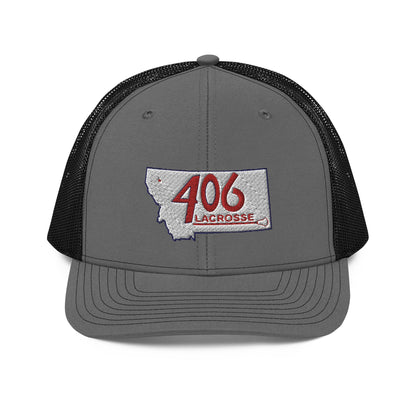 406 Lacrosse Embroidered Trucker Hat Signature Lacrosse