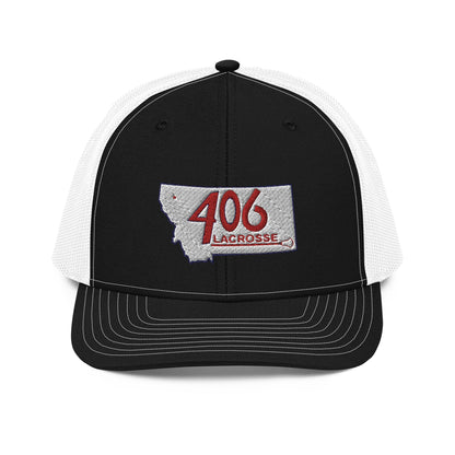 406 Lacrosse Embroidered Trucker Hat Signature Lacrosse