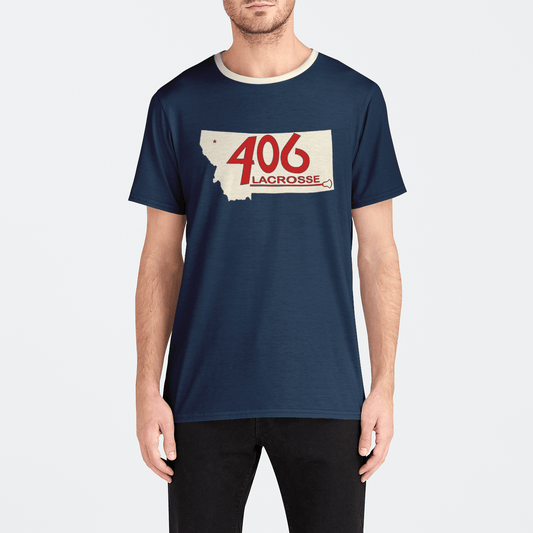 406 Lacrosse Men's Athletic T-Shirt Signature Lacrosse