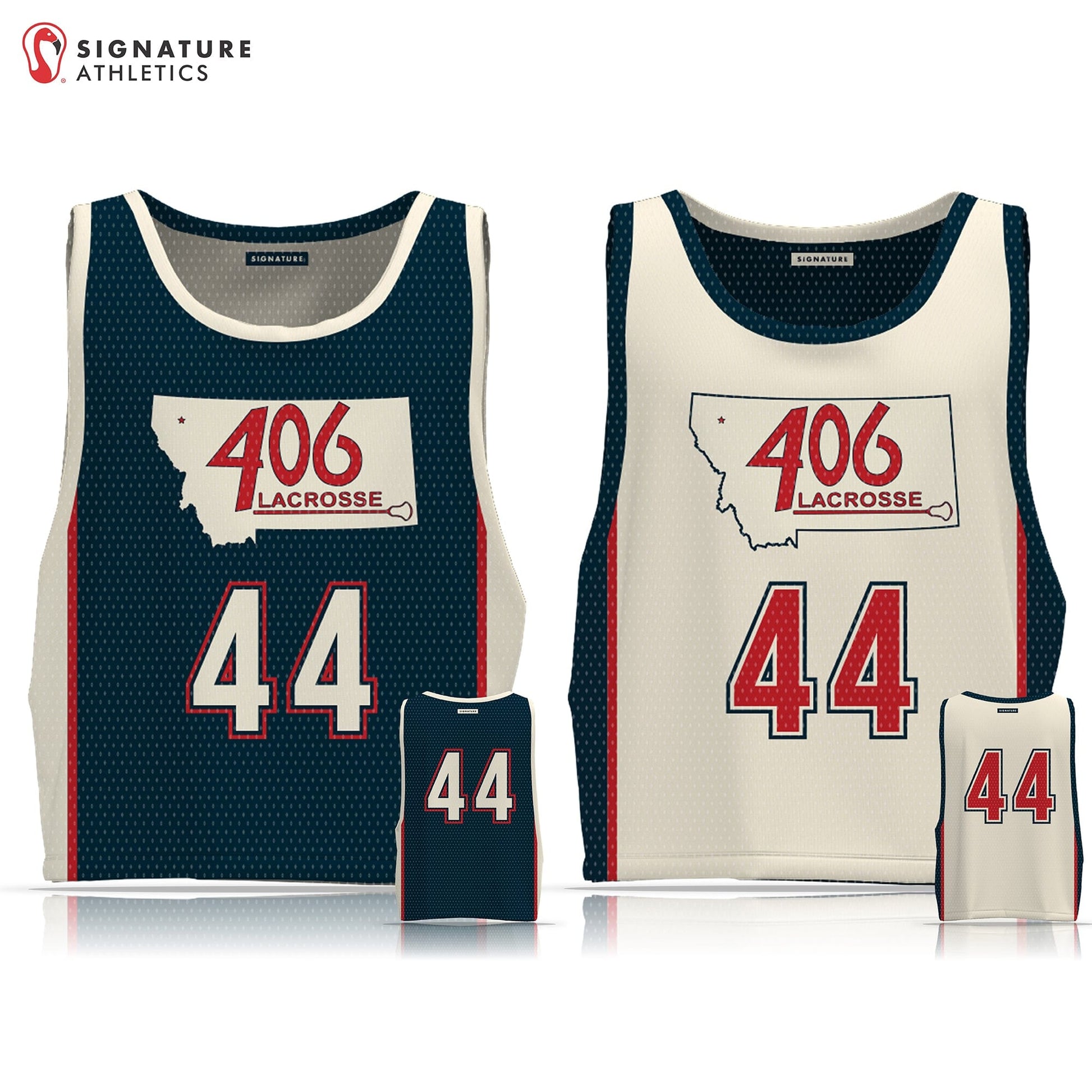 406 Lacrosse Men's Reversible Practice Pinnie: 2026 Signature Lacrosse