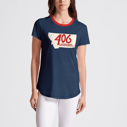 406 Lacrosse Women's Athletic T-Shirt Signature Lacrosse