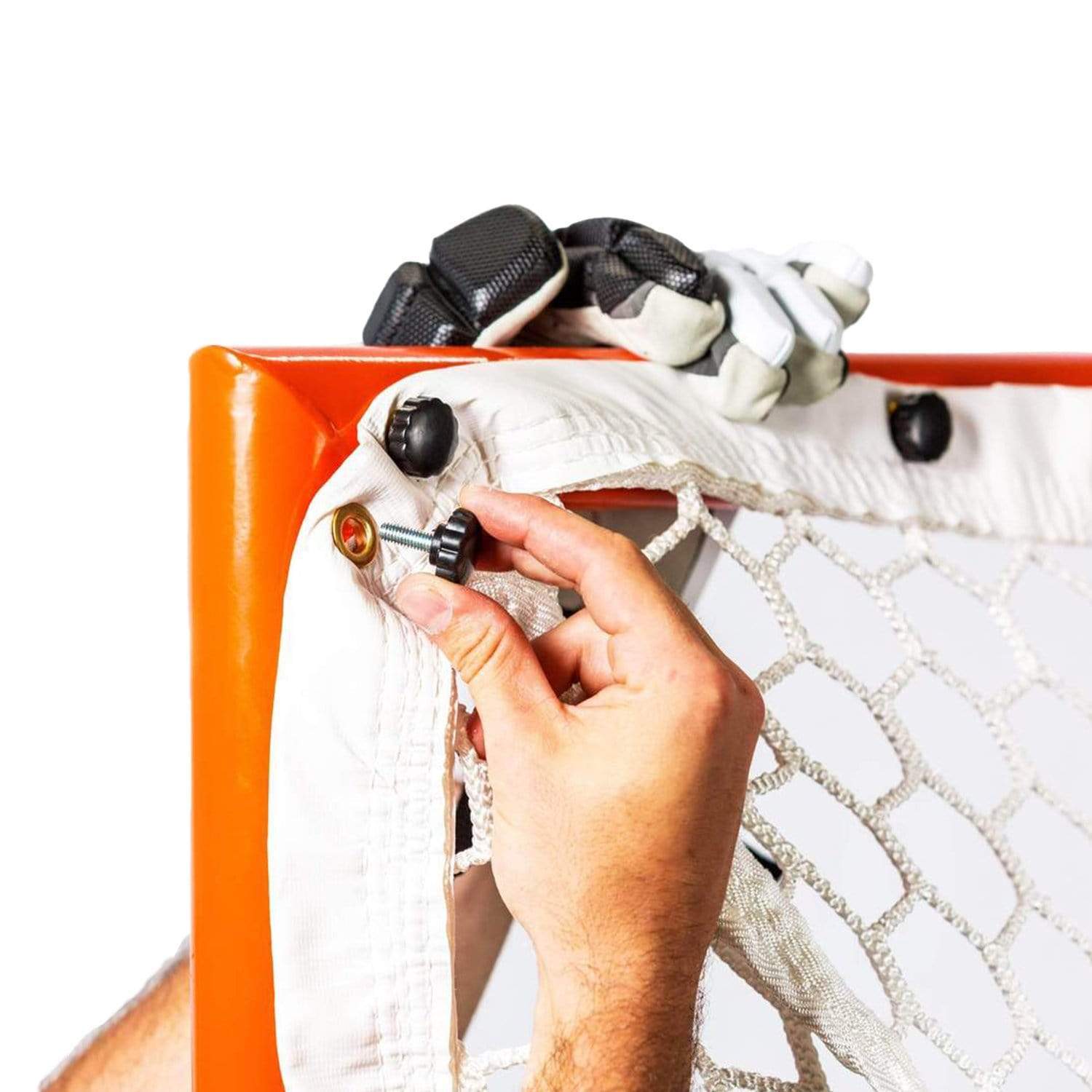 6x6 Signature Premium NCAA & NFHS Quick Connect Lacrosse Goal Kit | Orange Signature Lacrosse