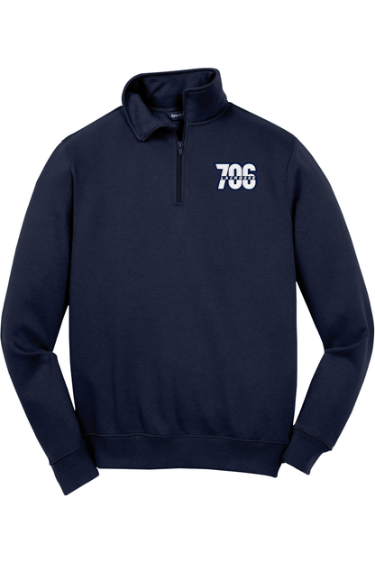 706 Lacrosse Club Adult Embroidered Quarter-Zip Pullover Signature Lacrosse
