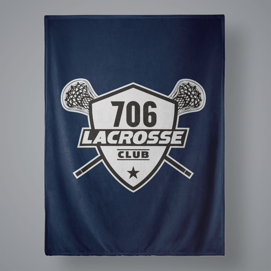 706 Lacrosse Club Large Plush Throw Blanket Signature Lacrosse