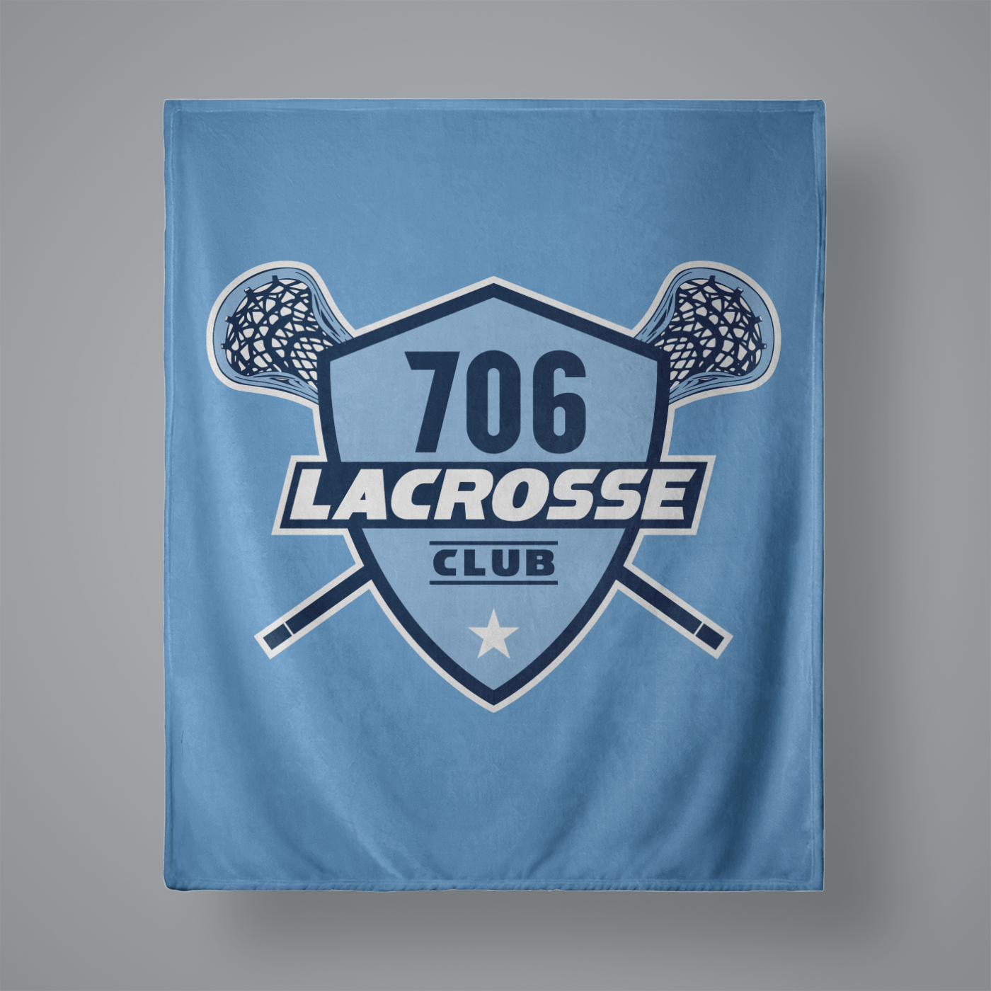 706 Lacrosse Club Small Plush Throw Blanket Signature Lacrosse