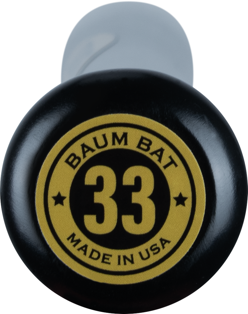 Baum Bat Standard Gold Stock Black Maple Wood Baseball Bat -3 BBMSGSTKPRO3-BK