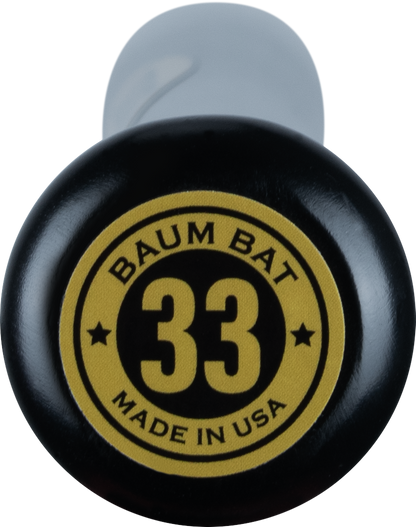 Baum Bat Standard Gold Stock Black Maple Wood Baseball Bat -3 BBMSGSTKPRO3-BK