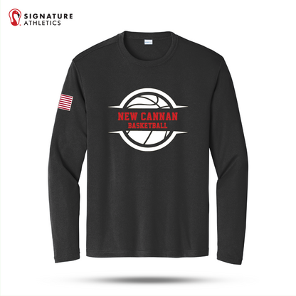 NCHS Girls Basketball Men's Black Long Sleeve PosiCharge Competitor Tee (MANDATORY)