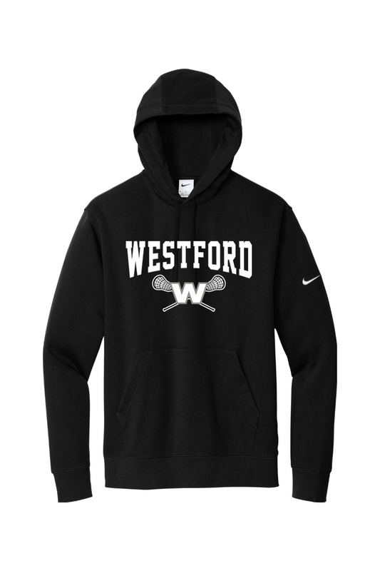 Westford Youth Lacrosse Nike Club Fleece Sleeve Swoosh Pullover Hoodie