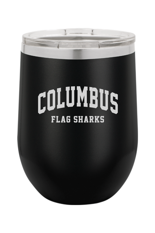 Columbus Flag Sharks Insulated Wine Tumbler