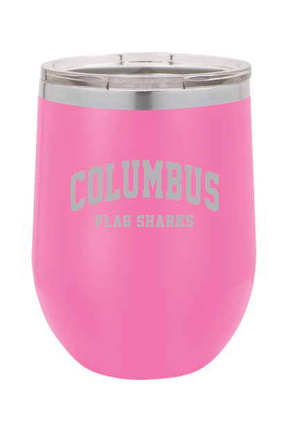 Columbus Flag Sharks Insulated Wine Tumbler