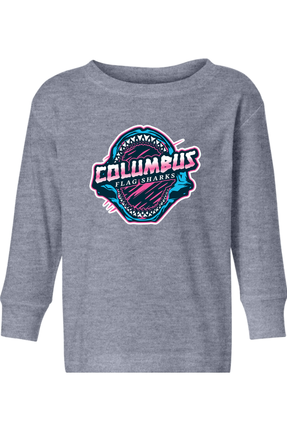 Columbus Flag Sharks Toddler Long Sleeve T-Shirt