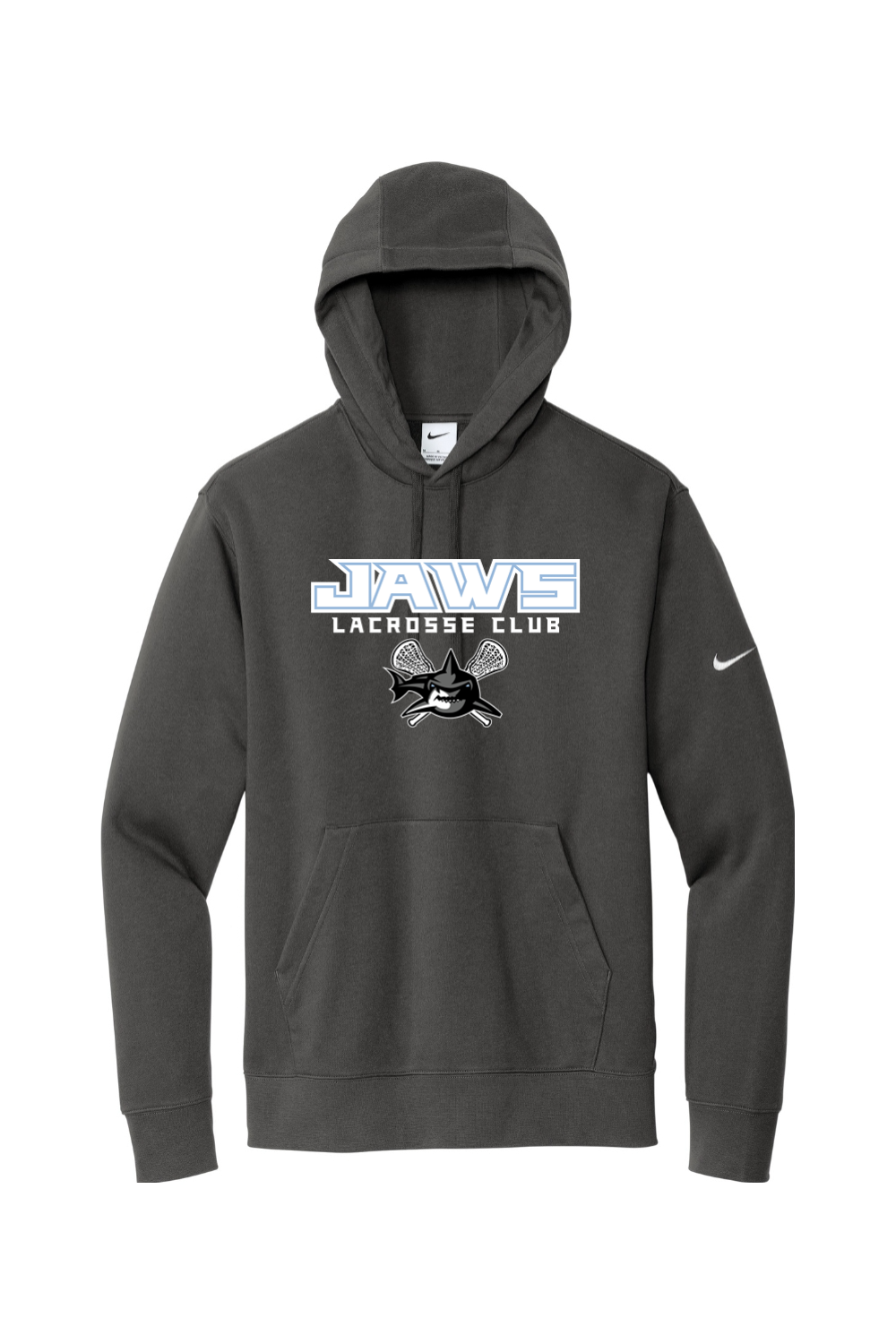 Jaws Lacrosse Club Nike Club Fleece Sleeve Swoosh Pullover Hoodie