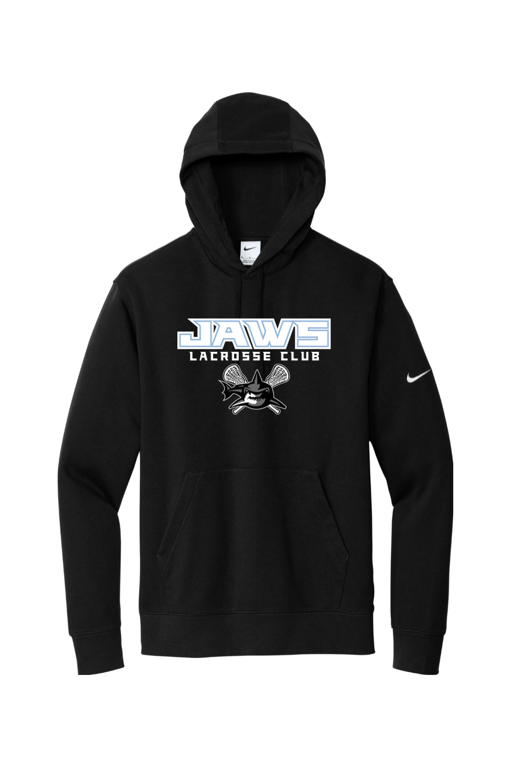 Jaws Lacrosse Club Nike Club Fleece Sleeve Swoosh Pullover Hoodie