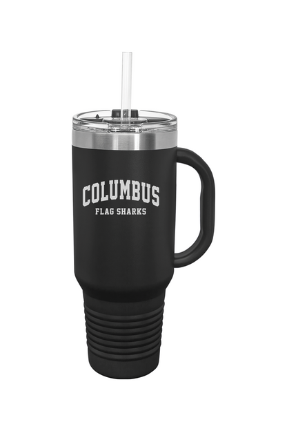 Columbus Flag Sharks Insulated Travel Mug