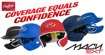 Rawlings MACH Two Tone Batting Helmet Extension Left Handed Batter