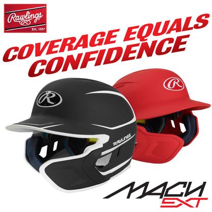 Rawlings MACH Two Tone Batting Helmet Extension Left Handed Batter