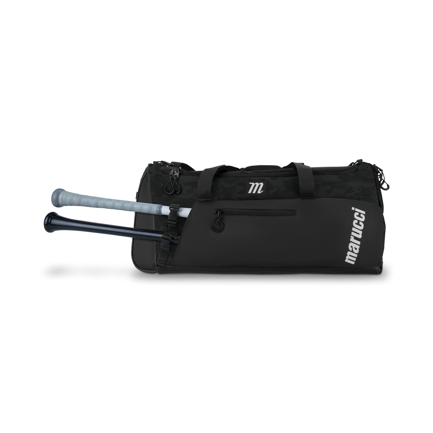 Marucci Pro Utility Duffel Bag V3 Black/Black Duck Camo: MB3PUDB-BK/BKDUCAM