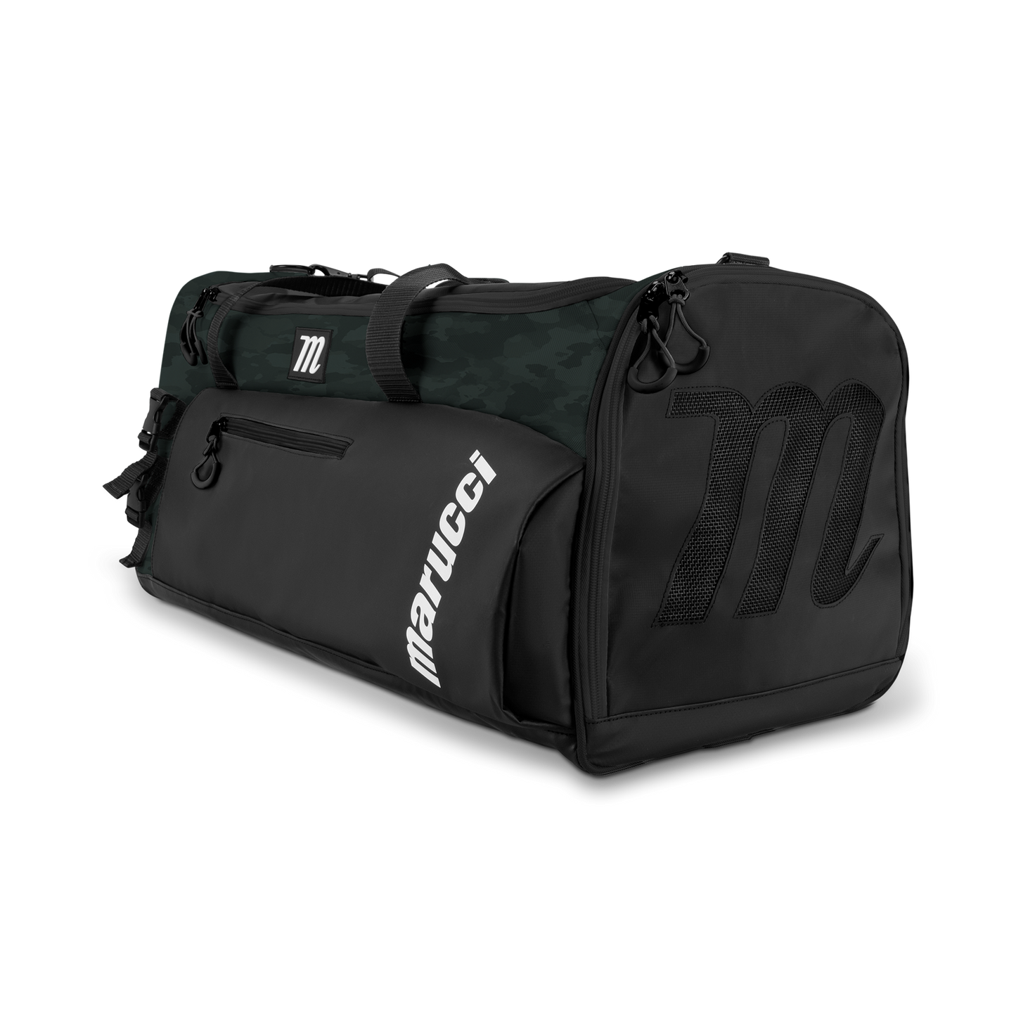 Marucci Pro Utility Duffel Bag V3 Black/Black Duck Camo: MB3PUDB-BK/BKDUCAM