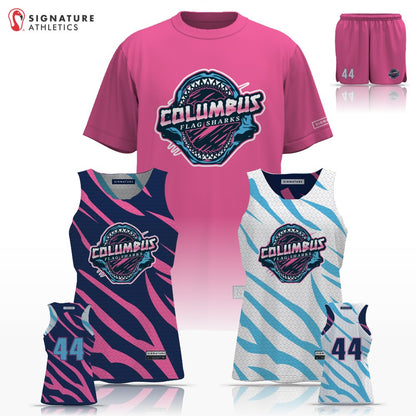 Paquete de juego de 3 piezas para jugadoras de lacrosse de los Columbus Flag Sharks para mujeres