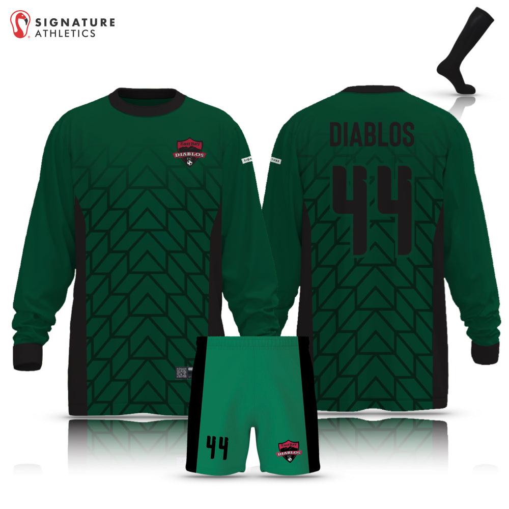 East Bay Diablos FC Green V4 Men's 3 Piece Green Long-Sleeve Goalie Package