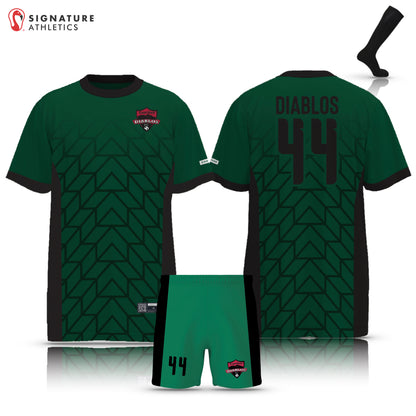 East Bay Diablos FC SS Green V6 Men's  3 Piece Short-Sleeve Goalie Package