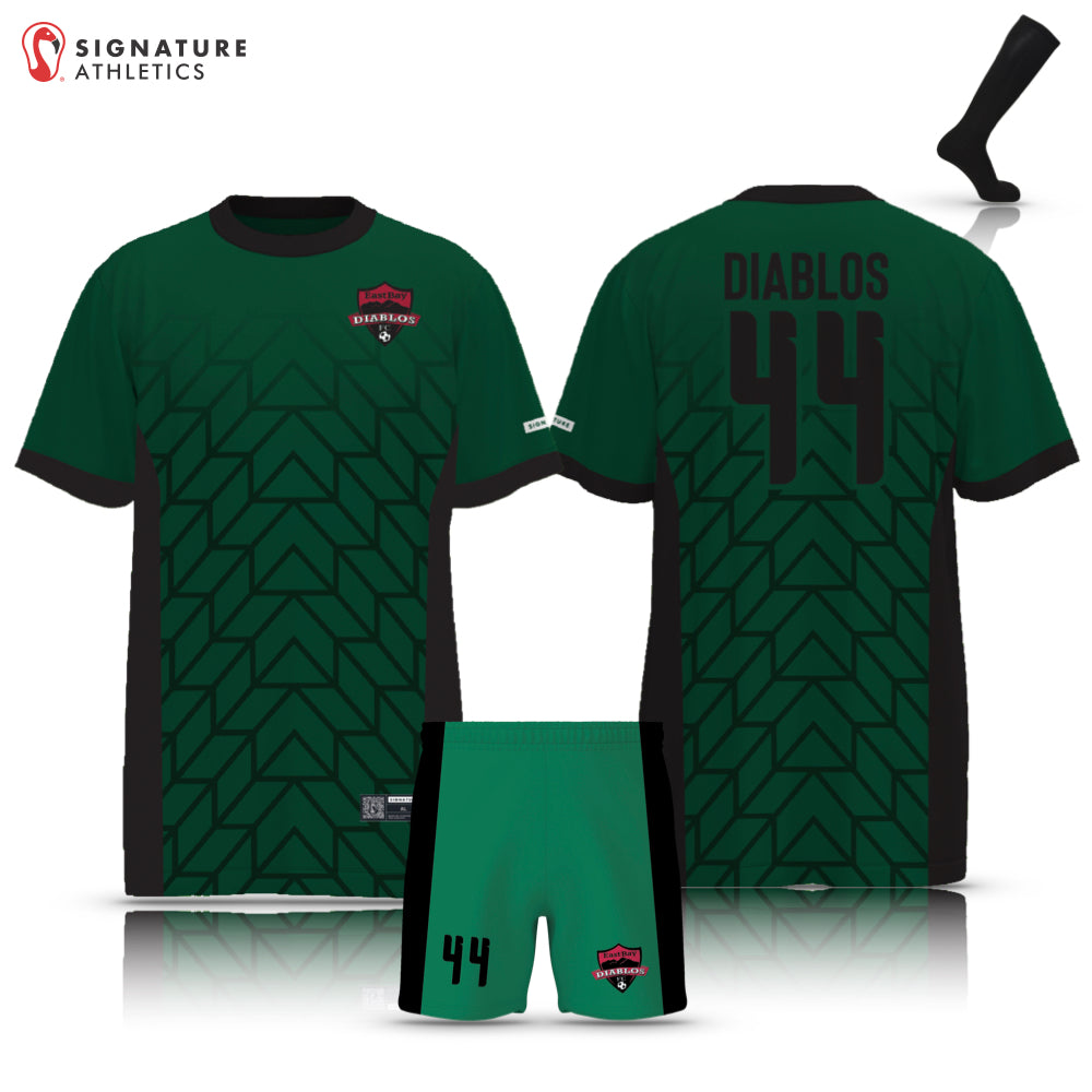 East Bay Diablos FC SS Green V6 Men's  3 Piece Short-Sleeve Goalie Package: 2017