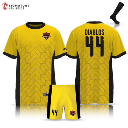 East Bay Diablos FC SS Yellow V7 Men's  3 Piece Yellow Short-Sleeve Goalie Package
