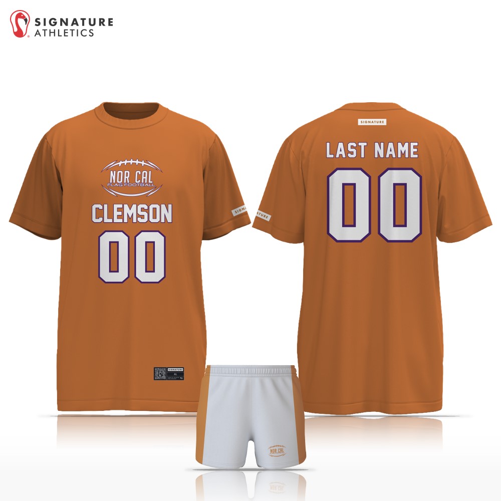 NorCal Flag Football Orange Clemson Women's 2 Piece Player Package