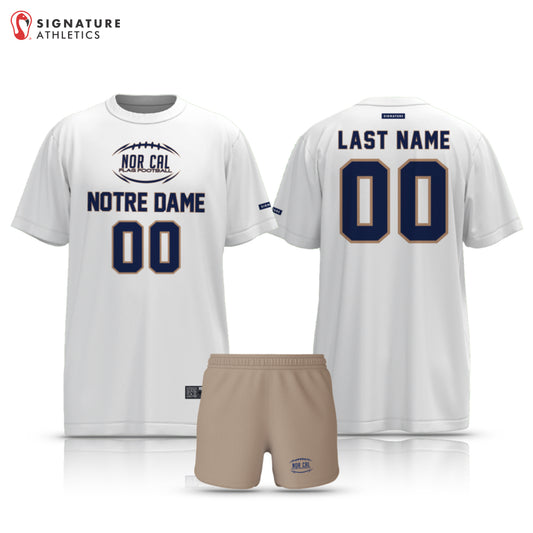 Norcal Flag Football White Notre Dame Men's 2 Piece Player Package: NorCal